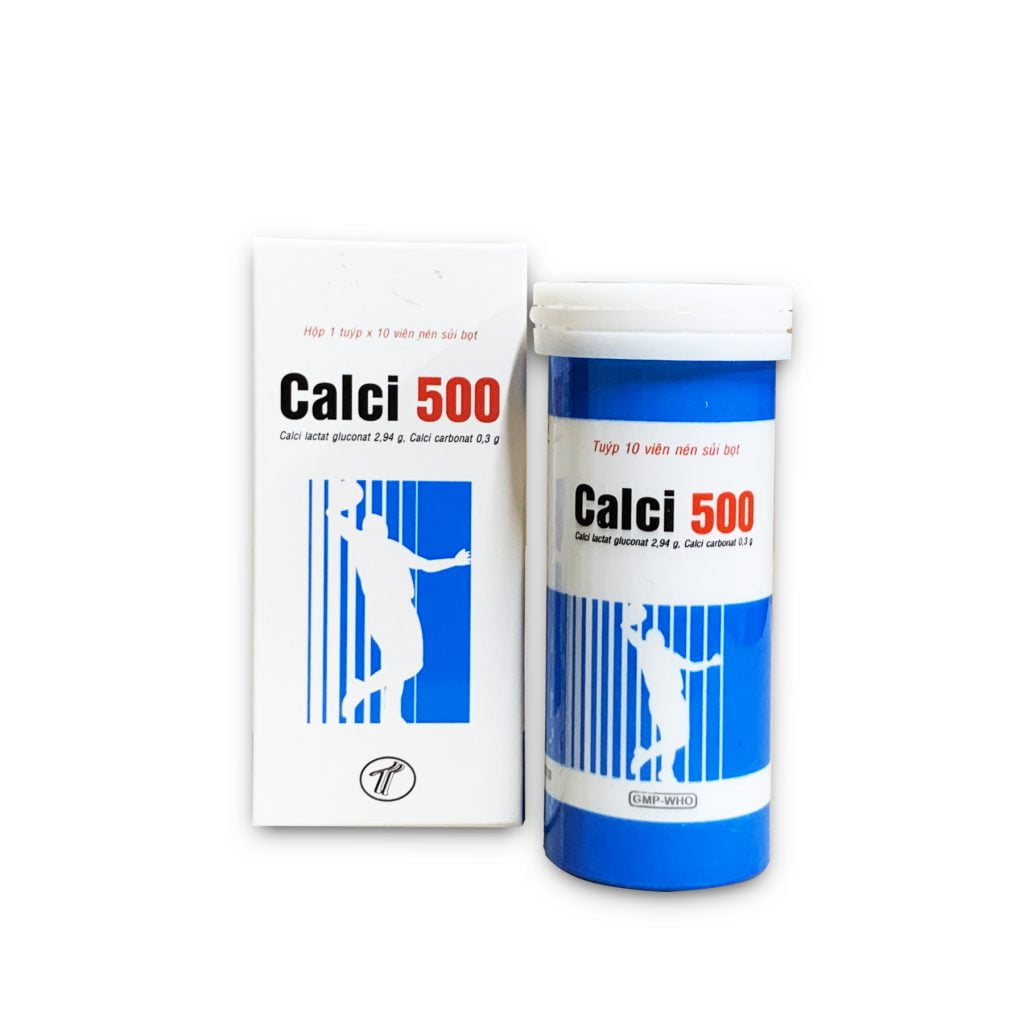 CALCI 500 - TUÝP 10 VIÊN - Cửa hàng công ty dược phẩm Hoàng Nguyên