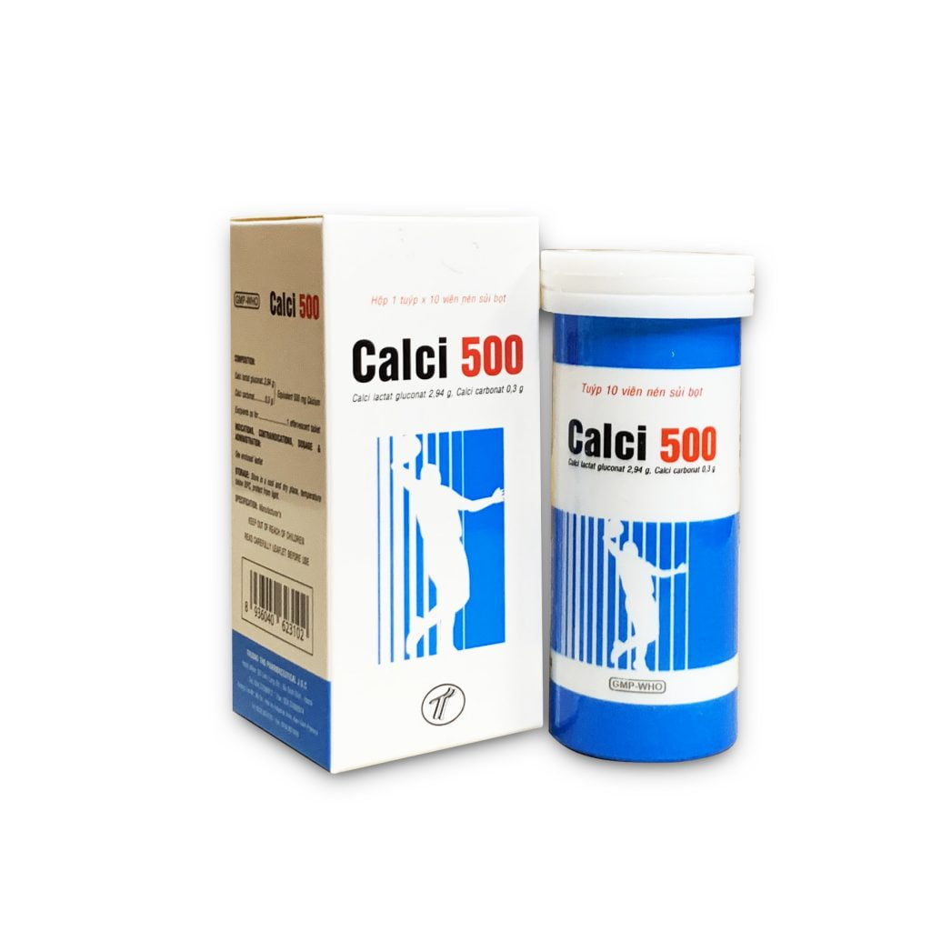CALCI 500 - TUÝP 10 VIÊN - Cửa hàng công ty dược phẩm Hoàng Nguyên
